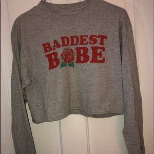 Long sleeve crop top